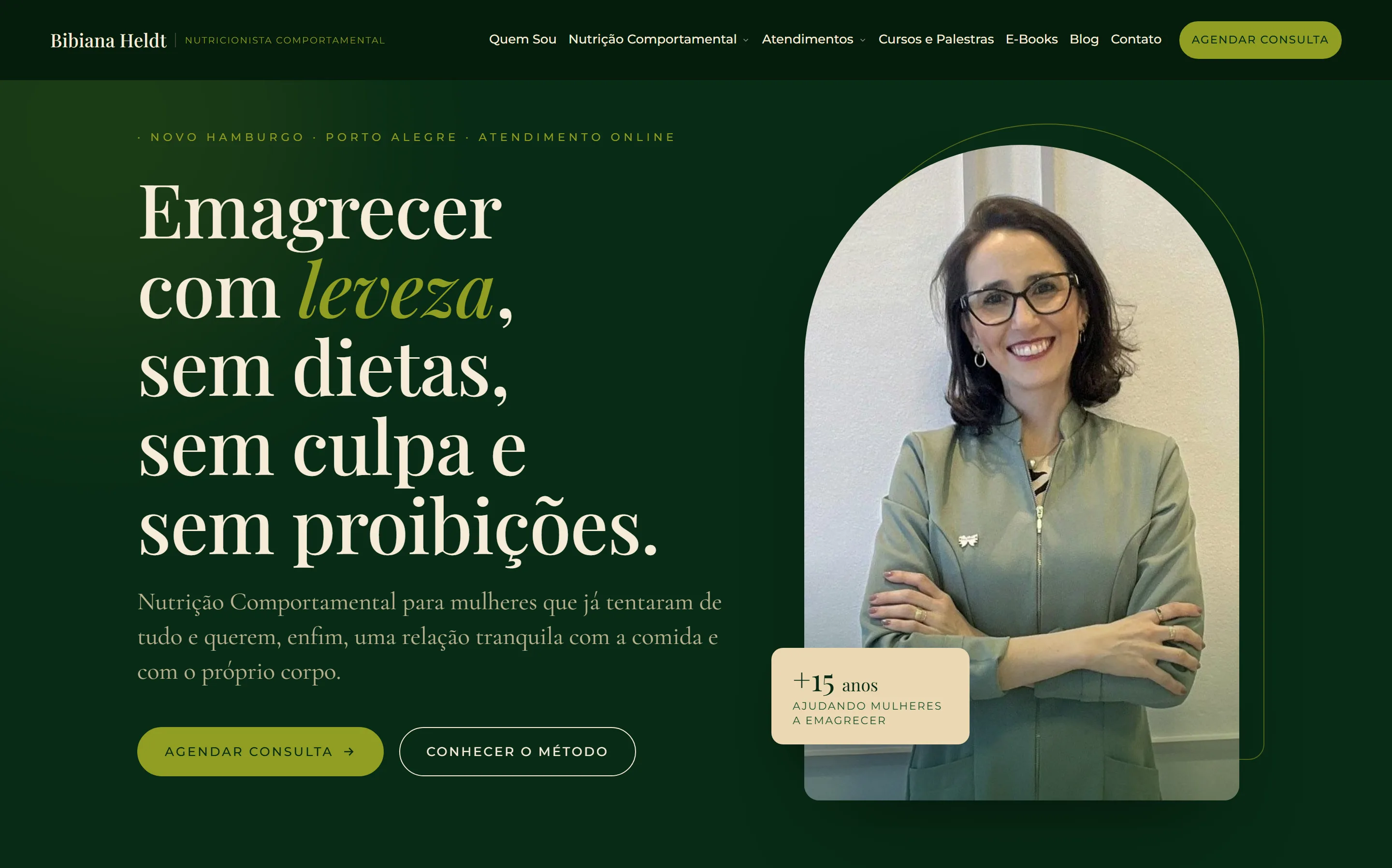 Site Bibiana Heldt desenvolvido pela Convertem