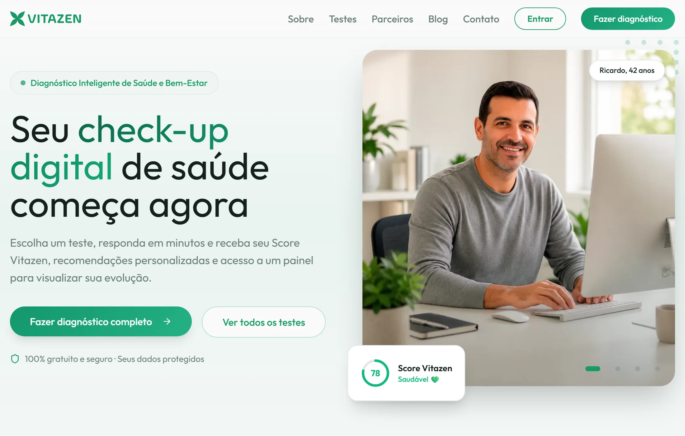 Site Vitazen desenvolvido pela Convertem